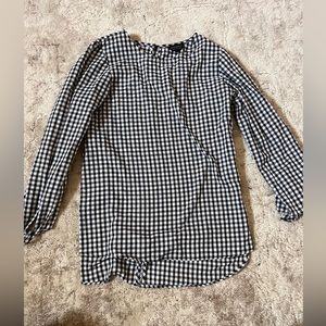 Top shop checkered blouse